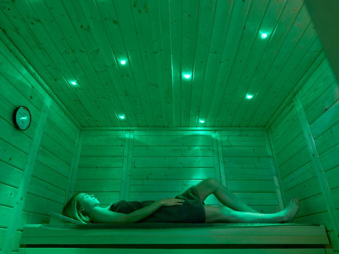 Weka Design-Sauna KEMI PANORAMA 1 inkl. 7,5 kW OS-Ofenset