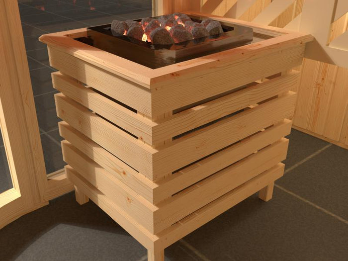 weka Design-Sauna Sara 2 inkl. 9,0 kW OS-Ofenset