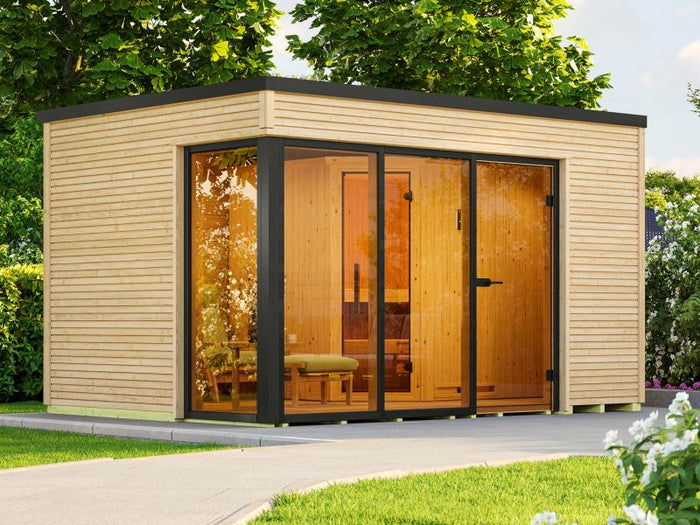 Weka Design-Saunahaus Cubilis, inkl. 9 kW Ofen (OS)