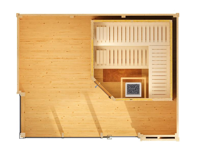 Weka Design-Saunahaus Cubilis, inkl. 9 kW Bioofen (BioS)