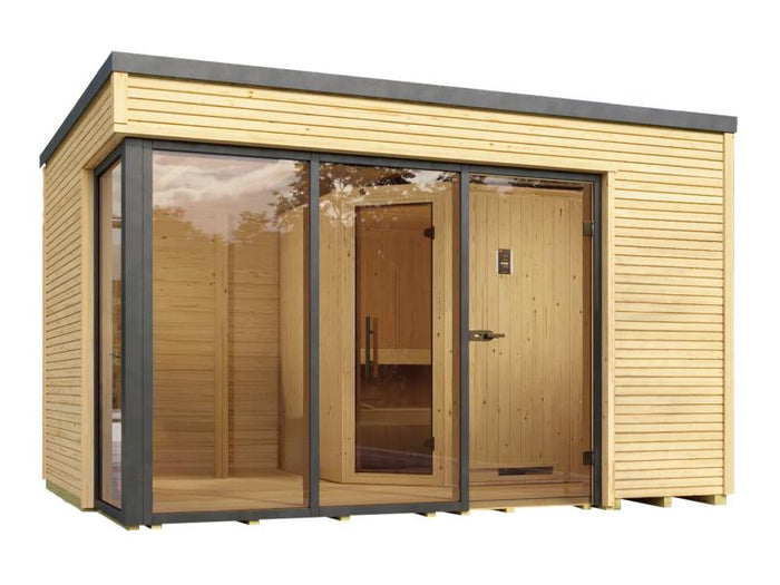 Weka Design-Saunahaus Cubilis, inkl. 9 kW Ofen Kompakt