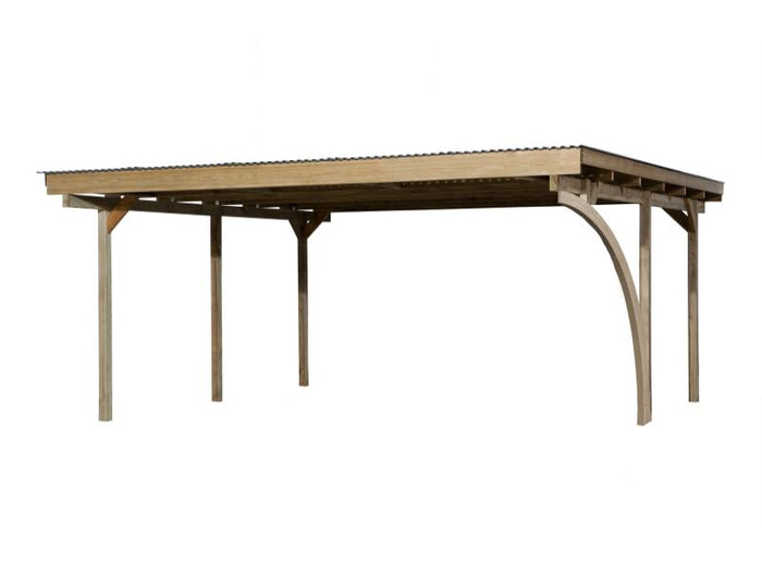 Weka Doppelcarport 616 A mit Rundbogen