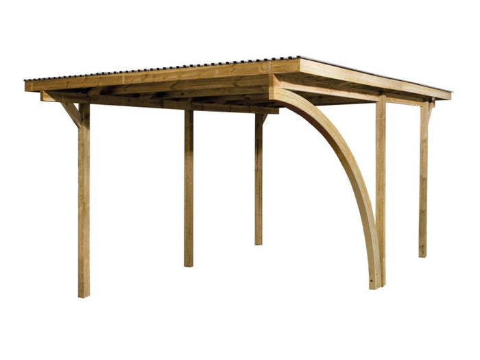 Weka Einzelcarport 606 A Gr. 1 mit Rundbogen