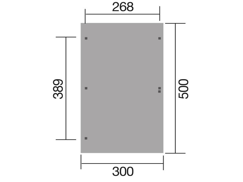 Weka Einzelcarport 606 A Gr. 1 mit Rundbogen