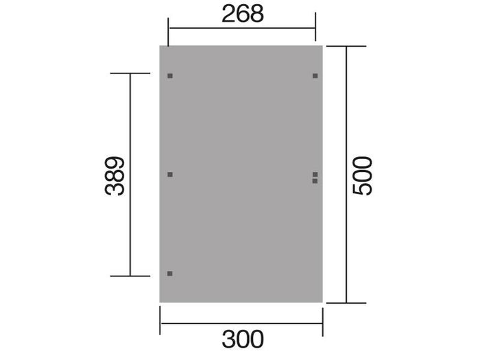 Weka Einzelcarport 606 A Gr. 1 mit Rundbogen