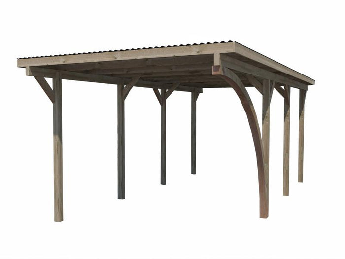 Weka Einzelcarport 606 A Gr. 2 mit Rundbogen