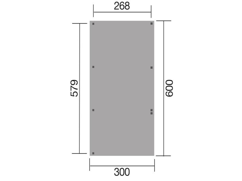 Weka Einzelcarport 606 A Gr. 2 mit Rundbogen