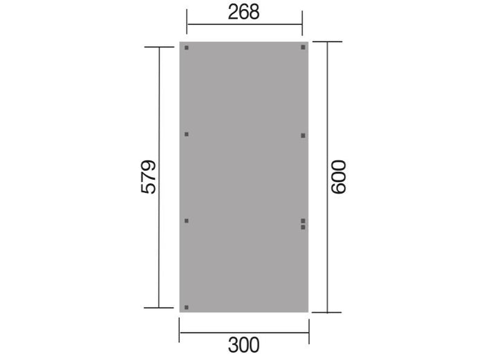 Weka Einzelcarport 606 A Gr. 2 mit Rundbogen