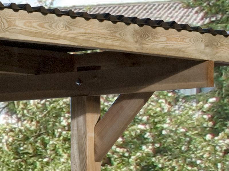 Weka Einzelcarport 606 A Gr. 2 mit Rundbogen