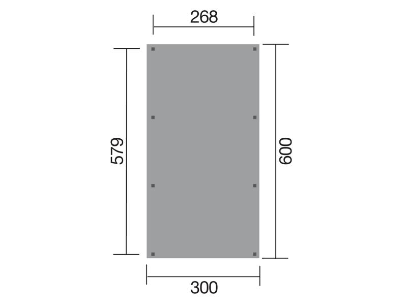Weka Einzelcarport 606 Gr. 2