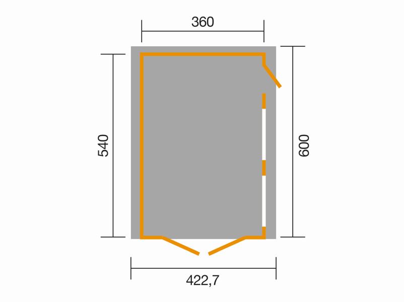 Weka Einzelgarage 441 graphitgrau 44mm