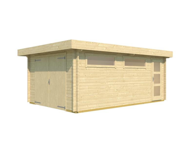 Weka Einzelgarage 441 natur 44mm