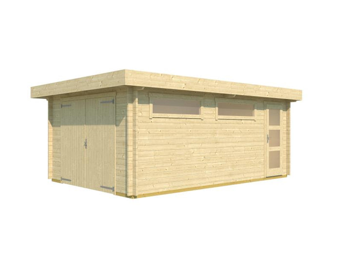 Weka Einzelgarage 441 natur 44mm