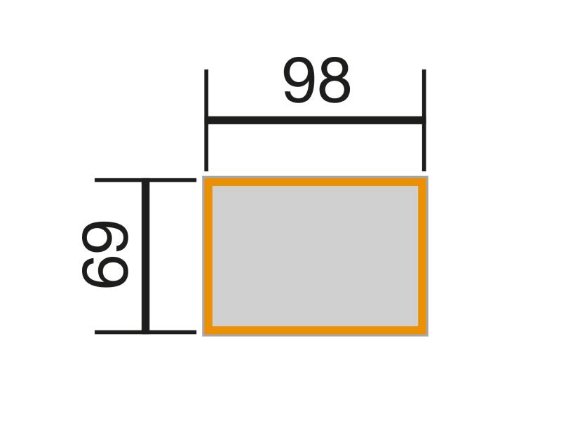 Weka Element-Hochbeet Modular, 21 mm, 98 x 69 cm natur