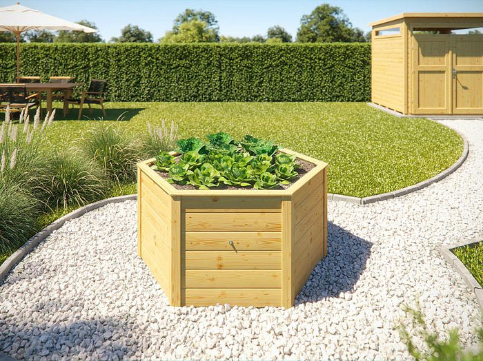 Weka Elementhochbeet 6-Eck 669 natur