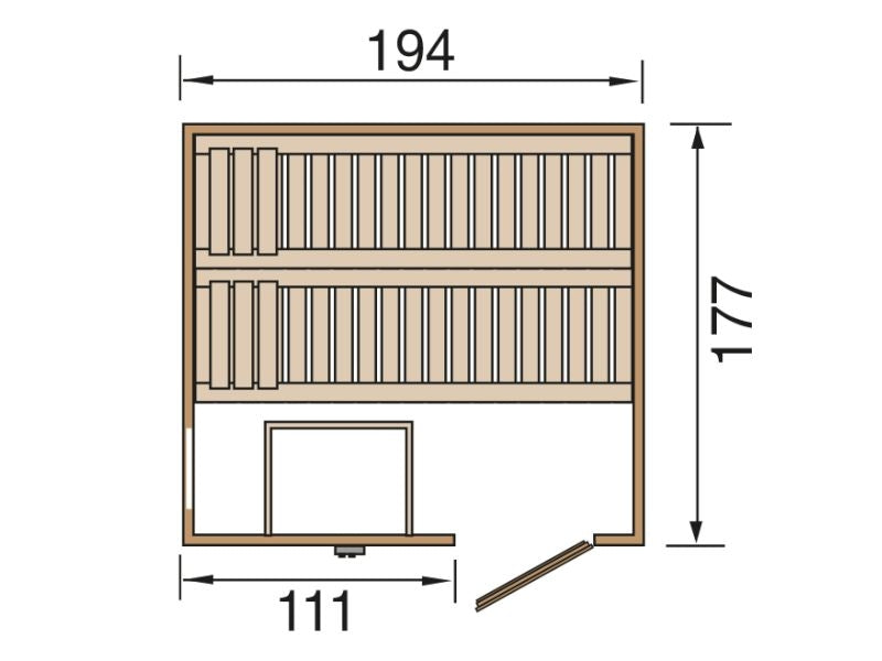Weka Elementsauna Halmstad 2 HT