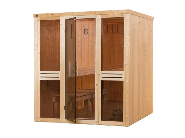 Weka Elementsauna Kaarina 2, inkl. 4,5 kW Bioofen (BioS) mit digitaler Steuerung