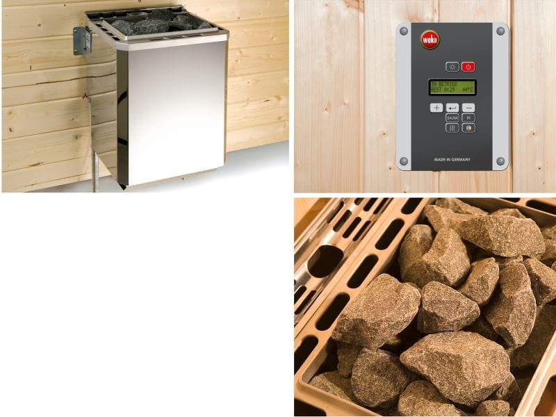 Weka Elementsauna KIRUNA 2 GT inkl. 4,5 kW BioS-Ofenset (230 V)