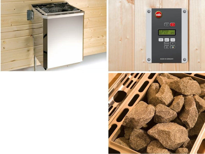 Weka Elementsauna KIRUNA 2 GT inkl. 4,5 kW BioS-Ofenset (230 V)