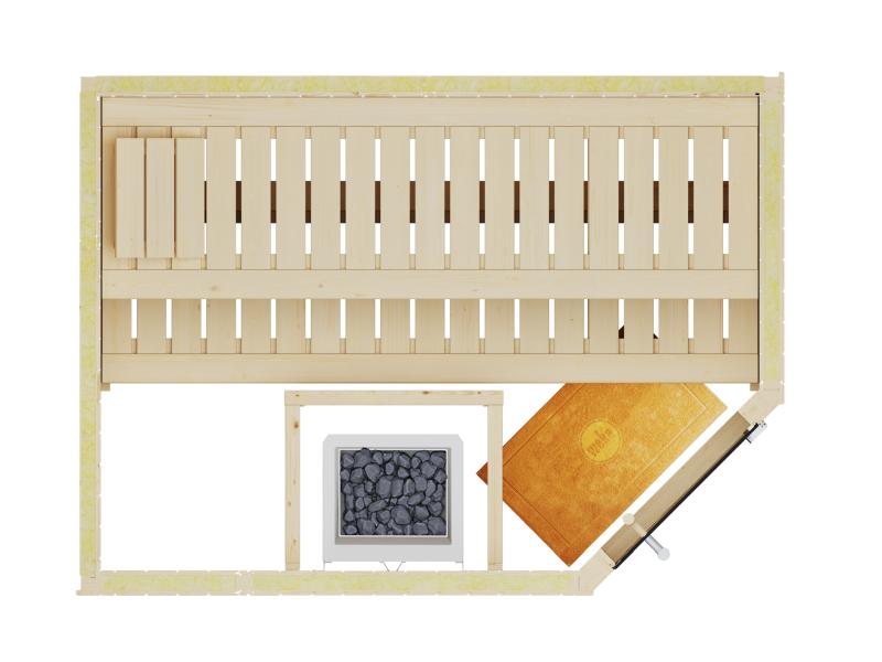 Weka Elementsauna Varberg 1 GT Trend inkl. 7,5 kW OS-Ofenset