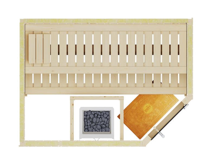 Weka Elementsauna Varberg 1 GT Trend inkl. 7,5 kW OS-Ofenset