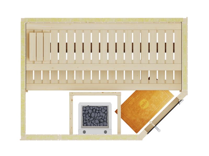 Weka Elementsauna Varberg 1 GT Trend inkl. 7,5 kW BioS-Ofenset