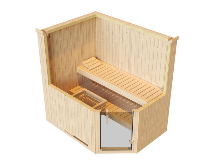 Weka Elementsauna Varberg 1 GT Trend inkl. 7,5 kW BioS-Ofenset