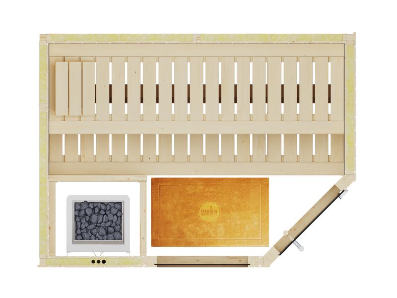 Weka Elementsauna Varberg 1 GTF Trend inkl. 7,5 kW BioS-Ofenset