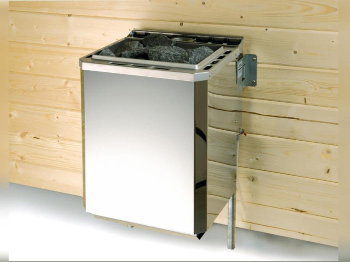 Weka Elementsauna Varberg 1, inkl. 4,5 kW Bioofen (BioS) mit digitaler Steuerung, isolierte Holztür