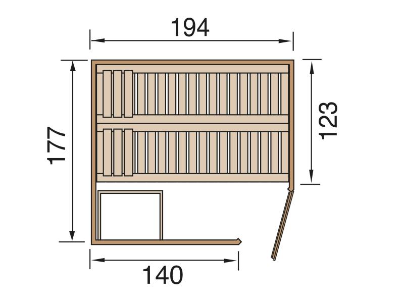 Weka Elementsauna Varberg 2 GT