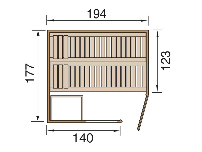 Weka Elementsauna Varberg 2 GTF