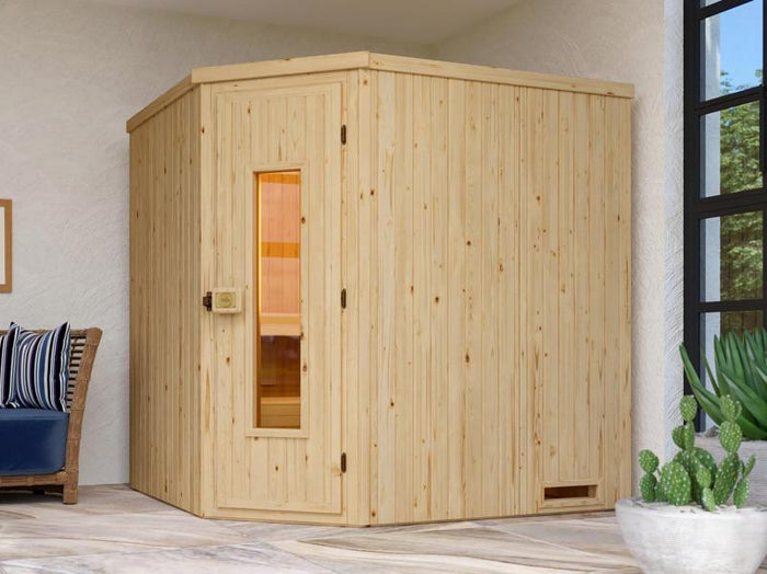 Weka Elementsauna Varberg 2, inkl. 5,4 Ofen Kompakt integr. Steuerung, mit isolierter Holztür