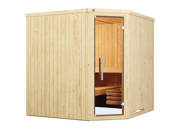 Weka Elementsauna Varberg 3 GT inkl. 7,5 kW BioS-Ofenset