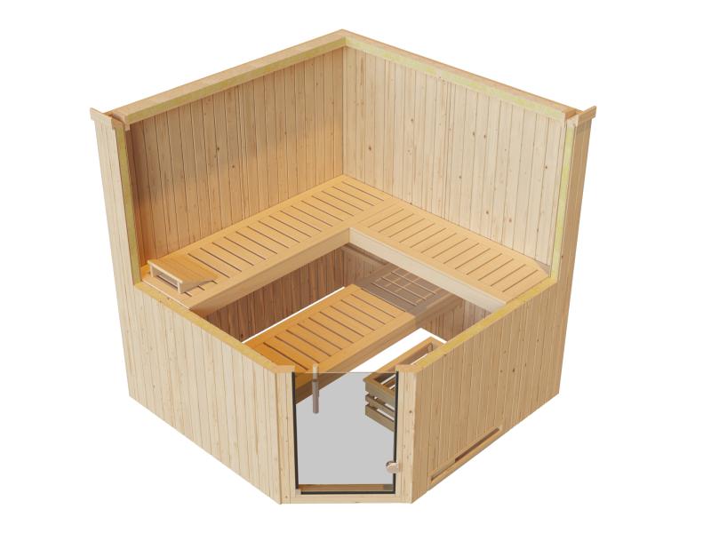 Weka Elementsauna Varberg 3 GT Sparset 7,5 kW Ofen