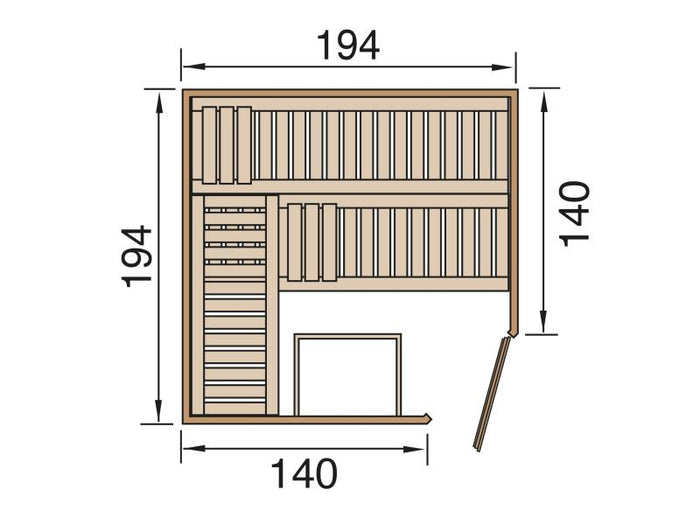 Weka Elementsauna Varberg 3 GT