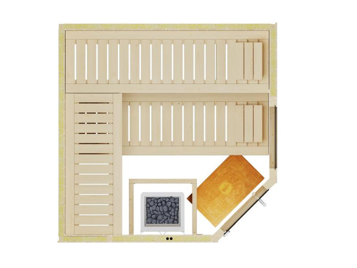 Weka Elementsauna Varberg 3 GTF inkl. 7,5 kW OS-Ofenset