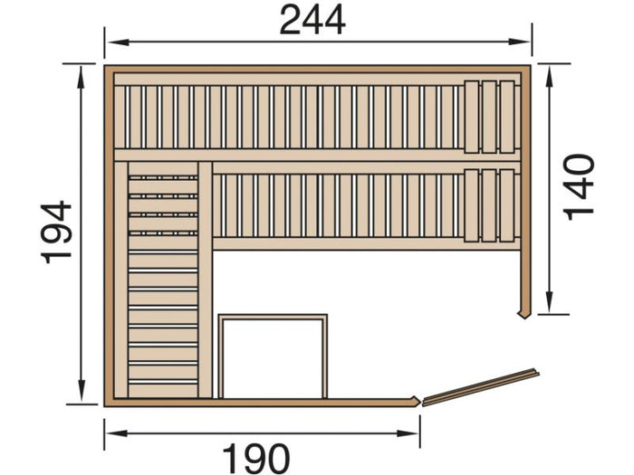 Weka Elementsauna Varberg 4 GT