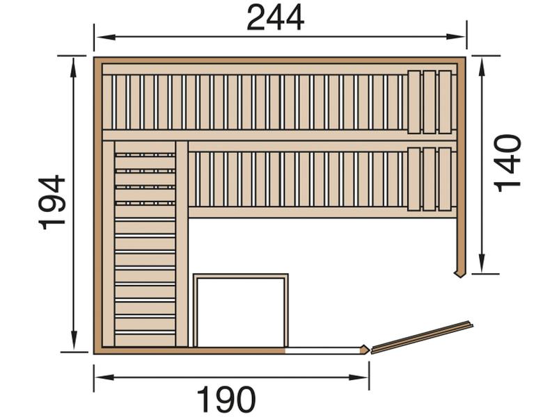 Weka Elementsauna Varberg 4 GTF Trend