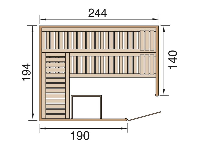 Weka Elementsauna Varberg 4 HT