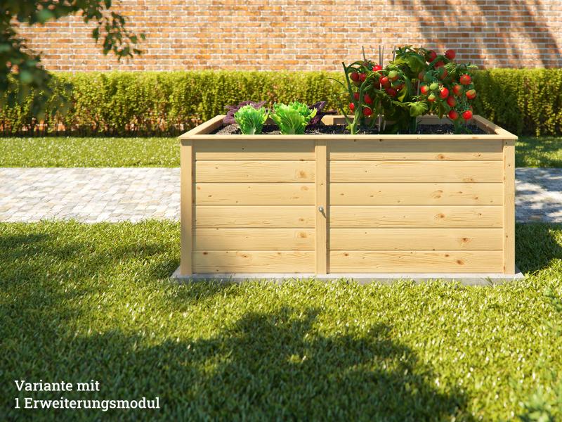 Weka Ergänzungssatz Hochbeet Modular, 21 mm, naturbelassen