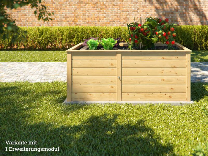 Weka Ergänzungssatz Hochbeet Modular, 21 mm, naturbelassen