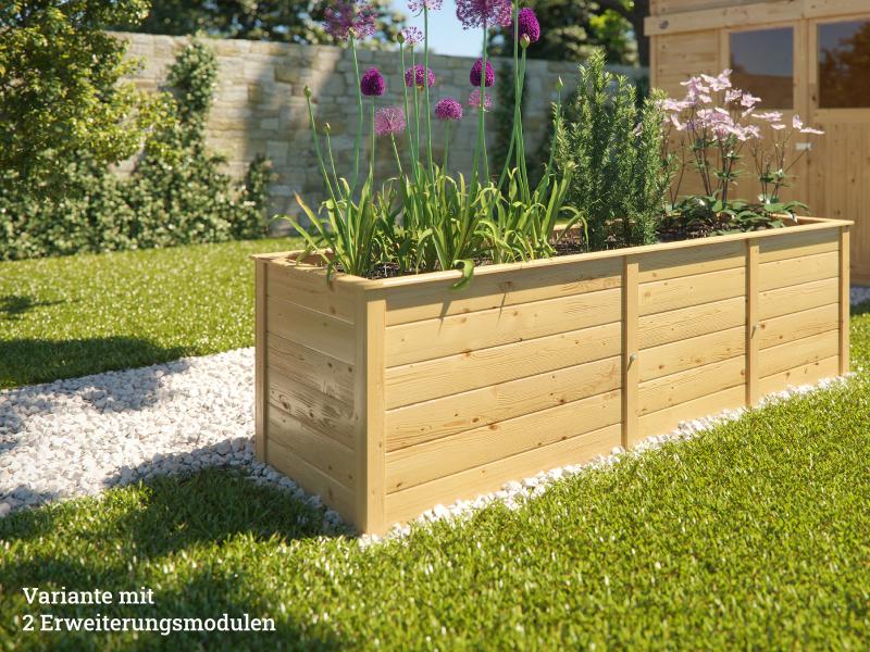Weka Ergänzungssatz Hochbeet Modular, 21 mm, naturbelassen