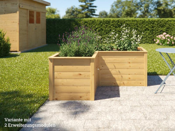 Weka Ergänzungssatz Hochbeet Modular, 21 mm, naturbelassen