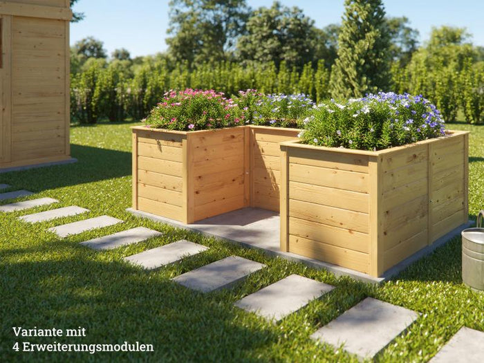 Weka Ergänzungssatz Hochbeet Modular, 21 mm, naturbelassen