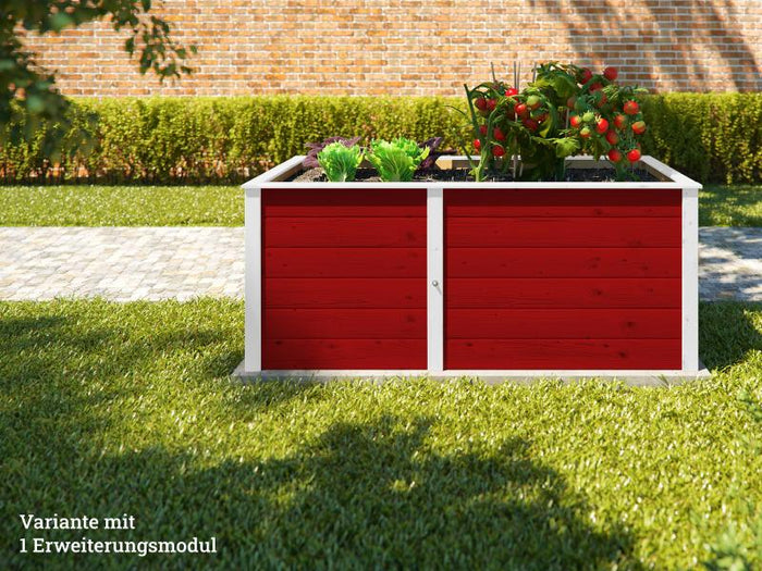 Weka Ergänzungssatz Hochbeet Modular, 21 mm, rot