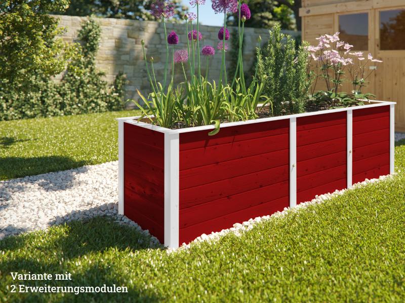 Weka Ergänzungssatz Hochbeet Modular, 21 mm, rot