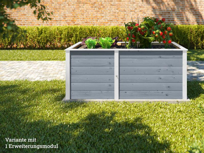 Weka Ergänzungssatz Hochbeet Modular, 21 mm, grau