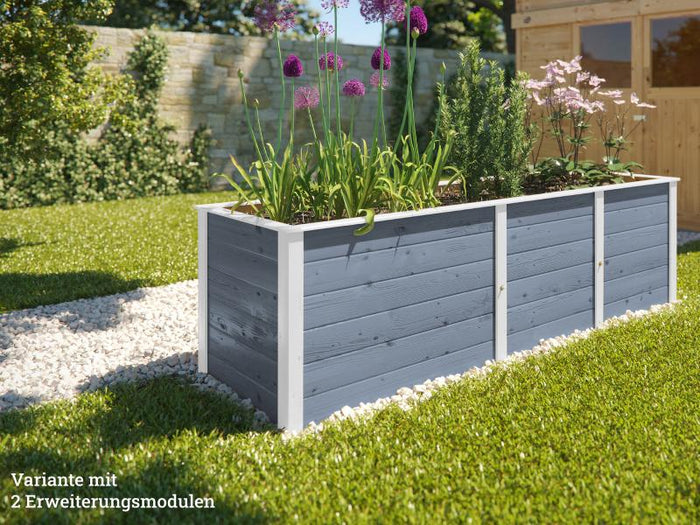 Weka Ergänzungssatz Hochbeet Modular, 21 mm, grau