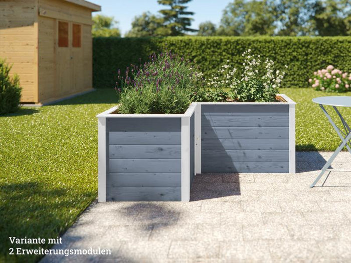 Weka Ergänzungssatz Hochbeet Modular, 21 mm, grau