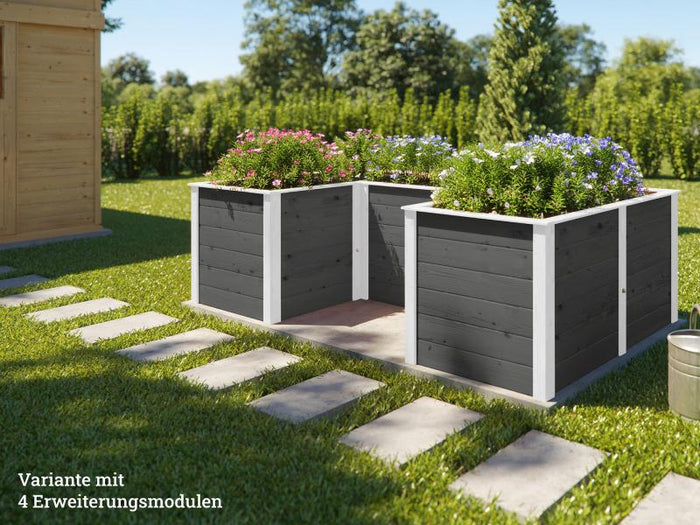 Weka Ergänzungssatz Hochbeet Modular, 21 mm, anthrazit